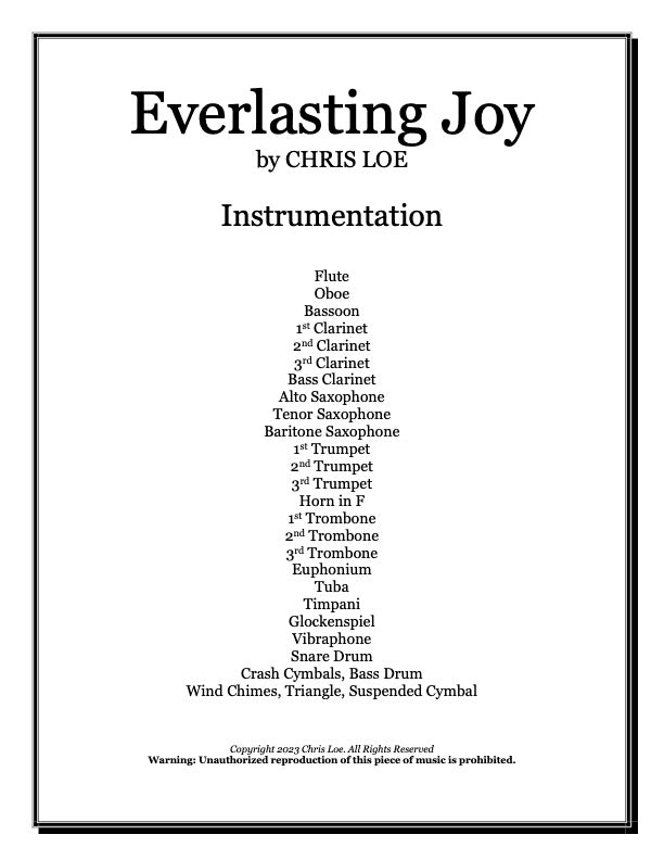 Everlasting Joy by Chris Loe