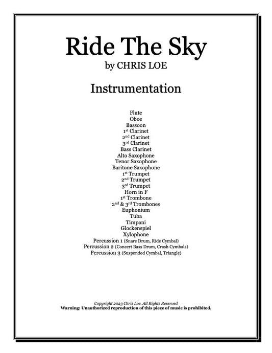 Ride The Sky by Chris Loe